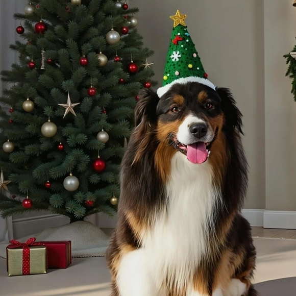 Vibrant Other - NWT Festive Green Dog Christmas Hat Size M/L Chtistmas Holidays Cat